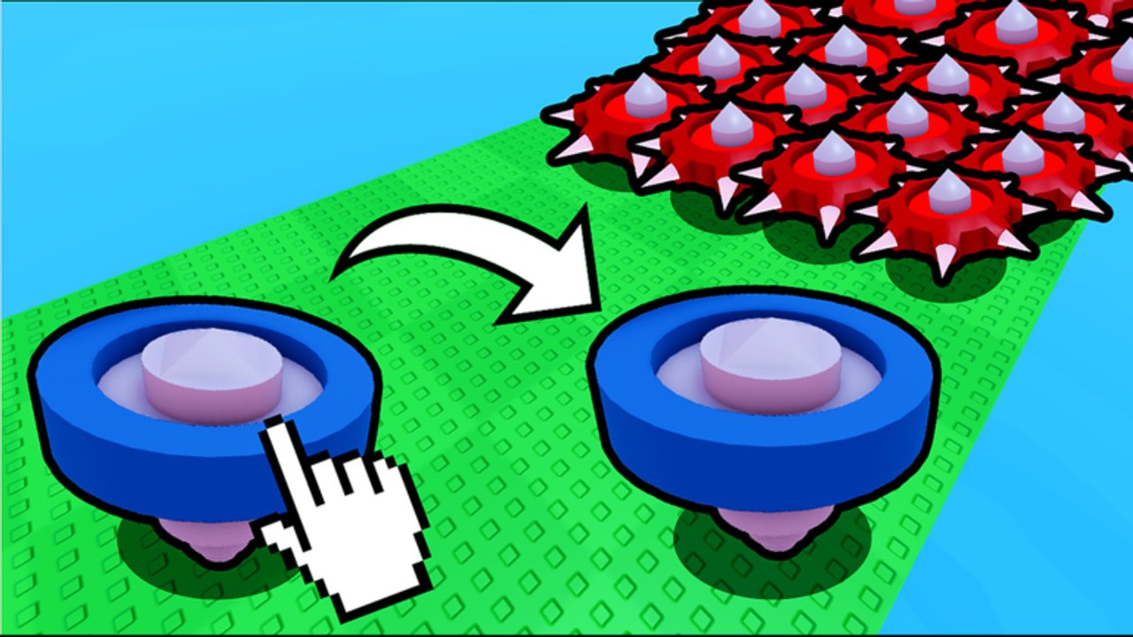 Blue starter spinners facing a wave of red spiked enemy tops on a green Merge a Spinner lane